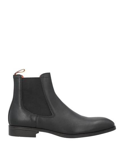 Мужские ботинки челси Santoni JADR из кожи, чёрные