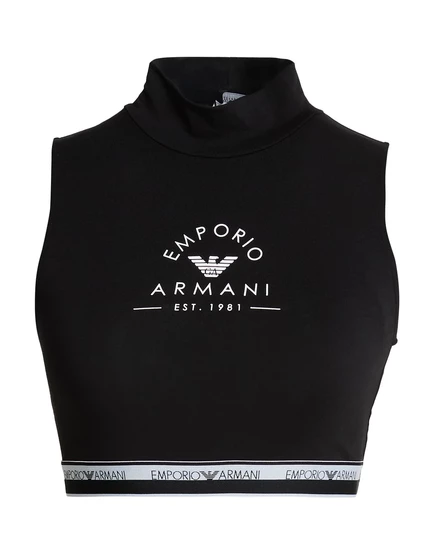 Женский укороченный топ Emporio Armani, черный