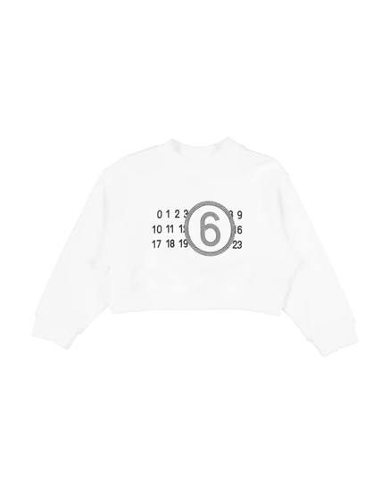 Детский свитшот MM6 Maison Margiela Junior, белый