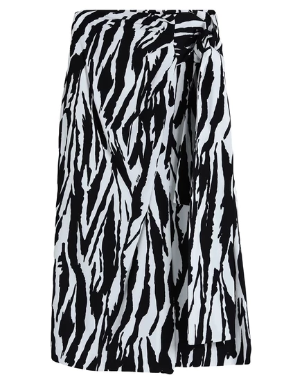 Женская юбка MSGM PAPERMAG миди с запахом, черная