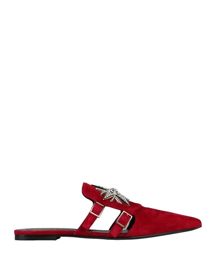 Женские мюли Roger Vivier Papermag, кожаные, бордовые
