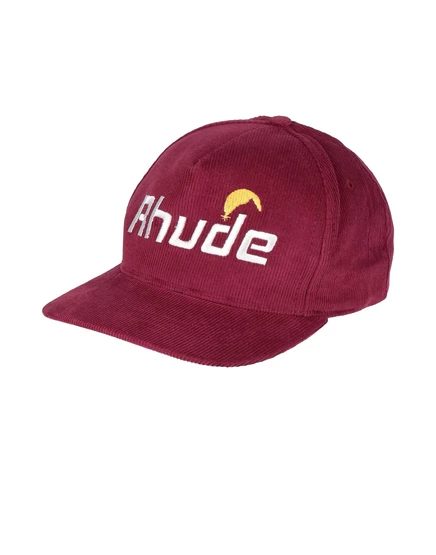 Мужская кепка RHUDE WONDERWOMAN вельвет, бордовая