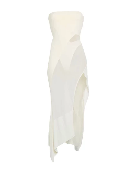 Женское мини-платье Mugler Lorenz_SP, айвори