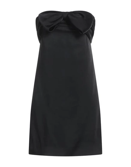 Женское короткое платье Saint Laurent, шёлковое, чёрное