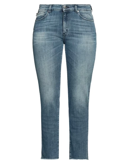 Женские джинсы Love Moschino Papermag mom fit, синие