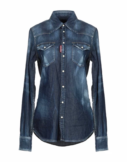 Женская джинсовая рубашка DSquared2, синяя