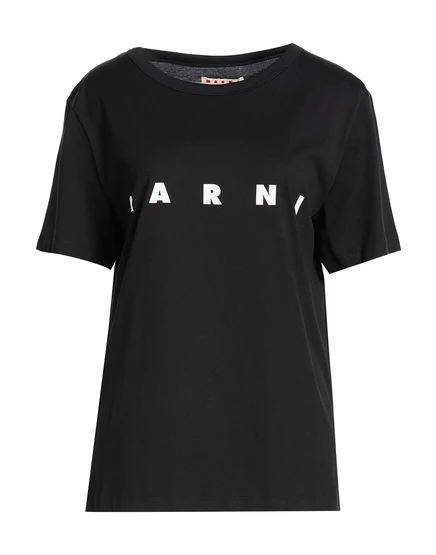 Женская футболка Marni с логотипом, черная