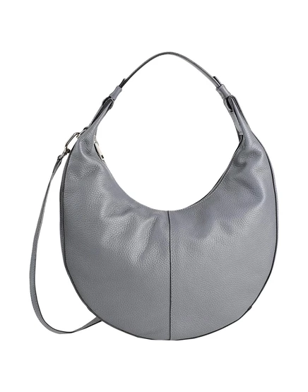 Женская сумка-хобо Furla Papermag, кожаная, графитовая