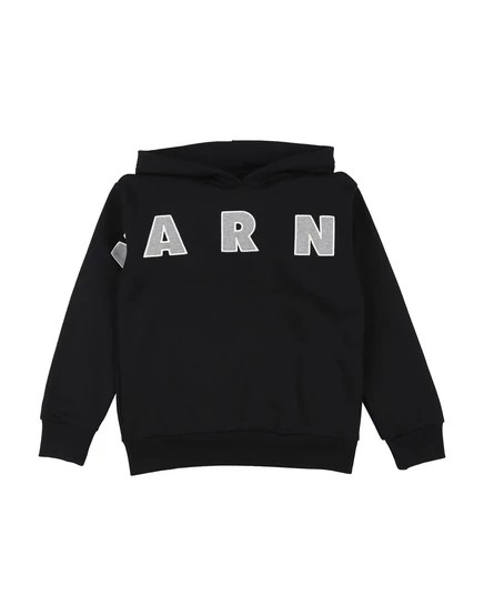 Детская толстовка Marni Kids с капюшоном, чёрная