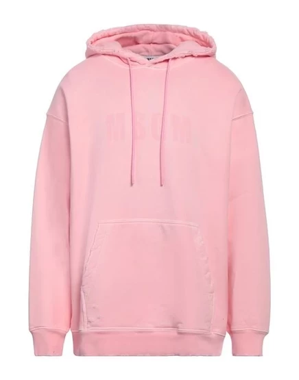 Толстовка MSGM, хлопковая, с капюшоном, розовая