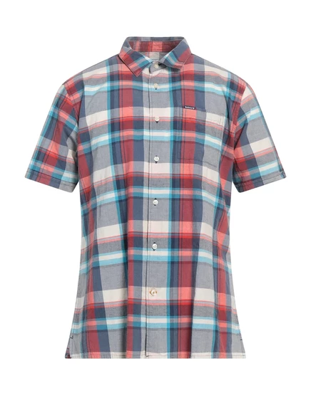 Мужская рубашка Barbour с короткими рукавами, серо-синяя