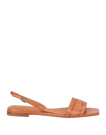Женские сандалии Santoni PAPERMAG кожаные, верблюжие