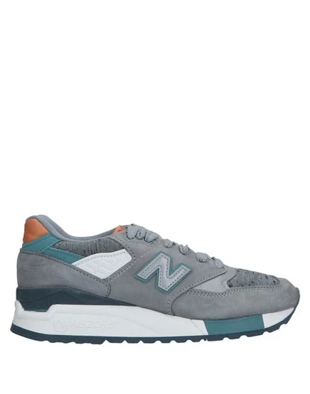 Женские кеды New Balance кожаные с текстилем, серые