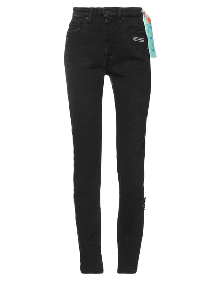 Женские джинсы Off-White Braccialin бананы, чёрные