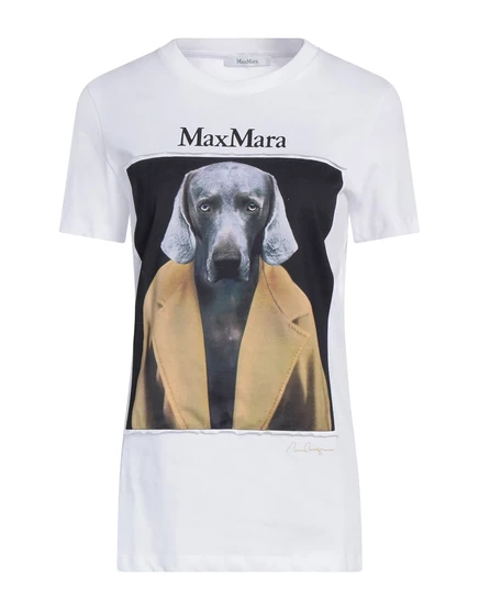 Женская футболка Max Mara PAPERMAG хлопок, белая