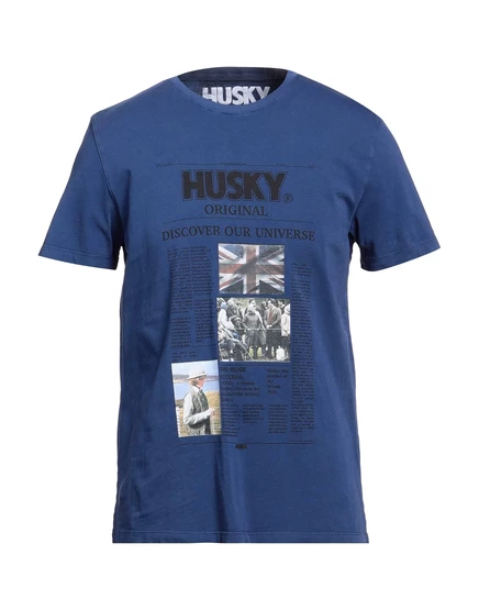 Мужская футболка Husky с принтом, синяя
