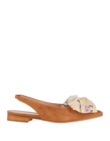 Женские замшевые балетки Pollini WONDERWOMAN, бежевые
