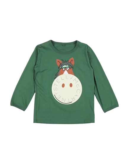 Детская футболка Stella McCartney Kids, зеленая