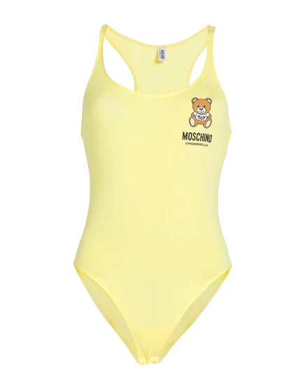 Женское боди Moschino WONDERWOMAN из джерси, жёлтое