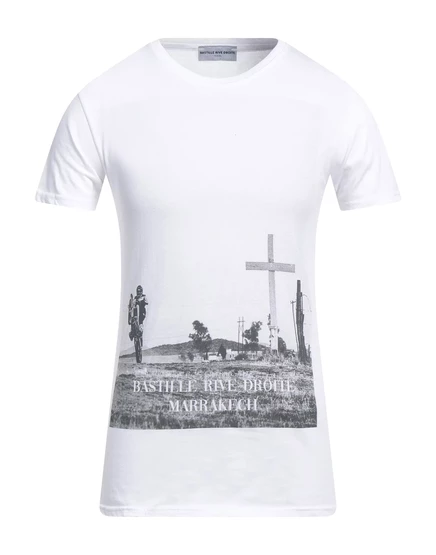 Мужская футболка Bastille Rive Droite джерси, белая