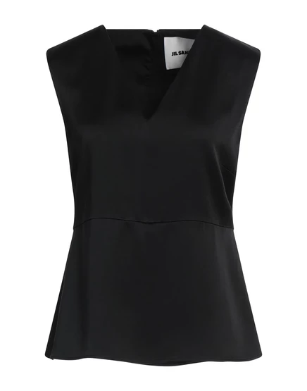 Женский топ Jil Sander Hamish с баской, черный