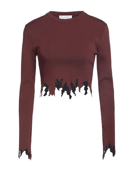 Женский свитер JW Anderson WONDERWOMAN, шоколадный
