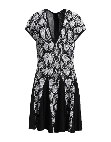 Женское мини-платье Balmain вязаное, черное