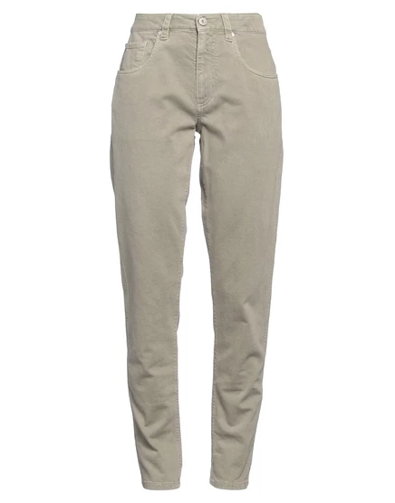 BRUNELLO CUCINELLI Джинсовые брюки хаки