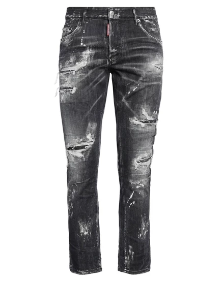 Мужские зауженные джинсы DSquared2, чёрные