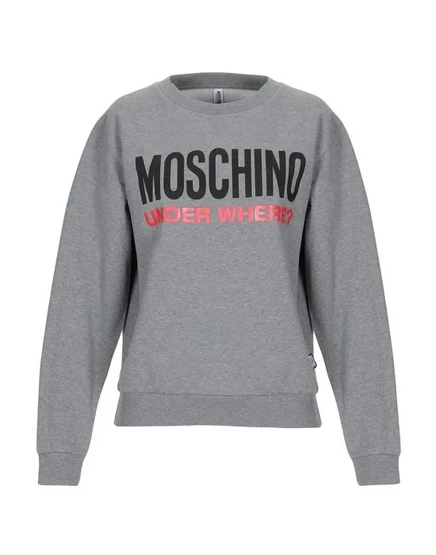 Женская пижама Moschino из хлопкового флиса, серая