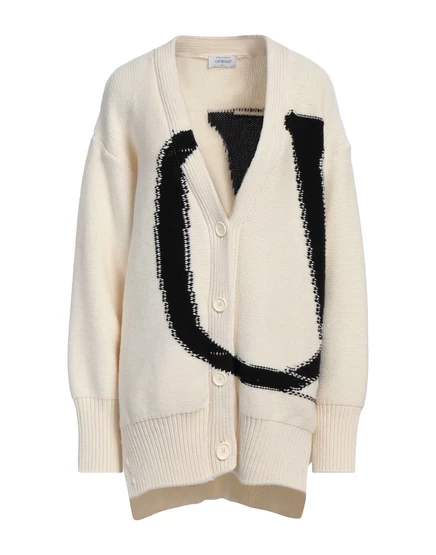 Женский кардиган Off-White, шерсть, айвори