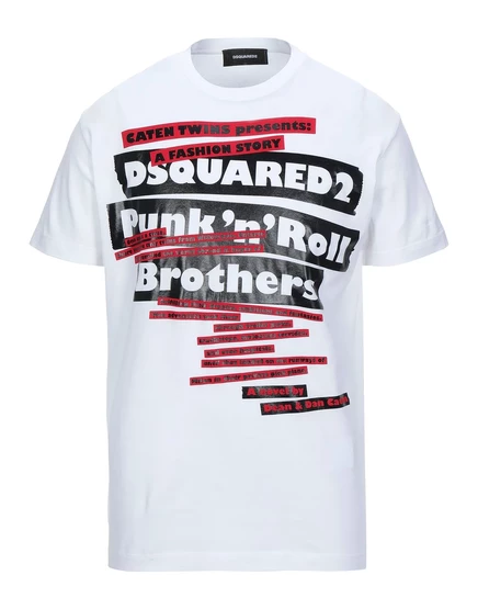 Мужская футболка DSquared2 с принтом, белая
