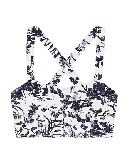 Женский топ Erdem Papermag из хлопка, белый