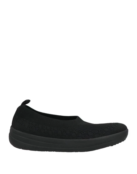 Женские балетки Fitflop трикотажные, чёрные