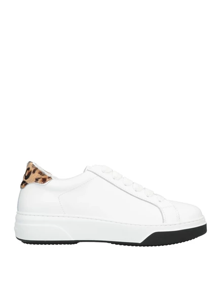 Женские кеды DSquared2 PAPERMAG кожаные, белые