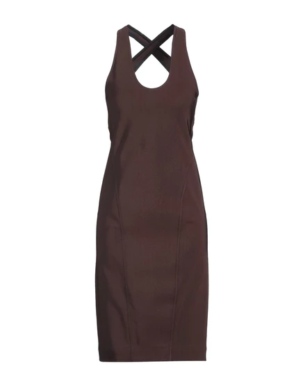 Платье-футляр Alaïa, темно-коричневое