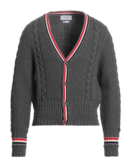 Мужской кардиган Thom Browne Papermag, свинцовый