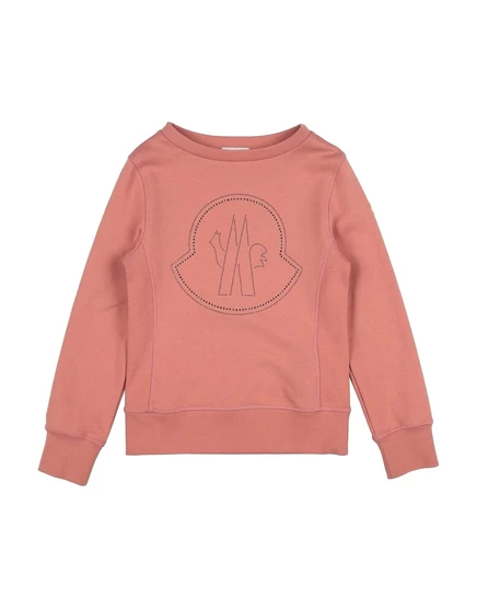 Детский свитшот Moncler Junior, пыльно-розовый