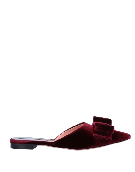 Женские мюли Rochas с бантом, бордовые