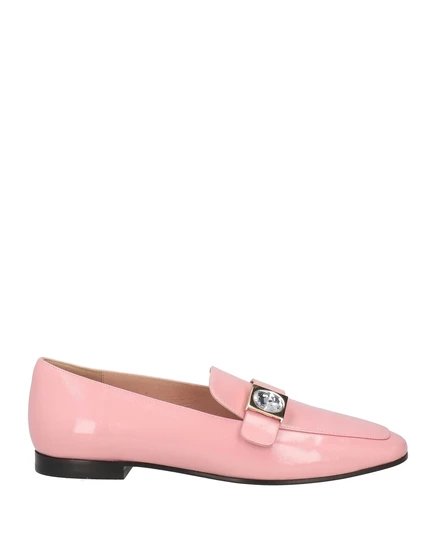 Женские лоферы Emporio Armani, лак, с кристаллами, розовый