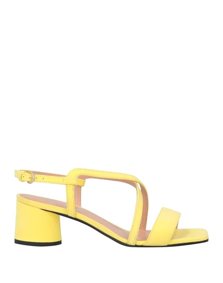 Женские босоножки Pollini Papermag замшевые, пастельно-желтые