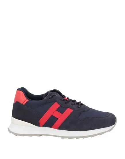 Кеды и кроссовки Hogan из кожи и замши, иссиня-чёрные