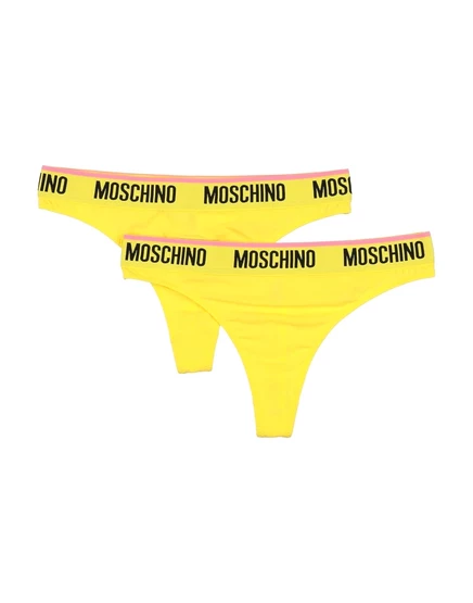 Женские стринги Moschino, комплект 2 шт., желтые