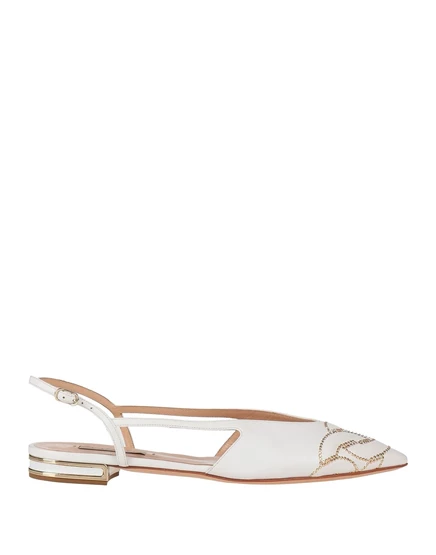 Женские балетки Casadei JADR из кожи, белые
