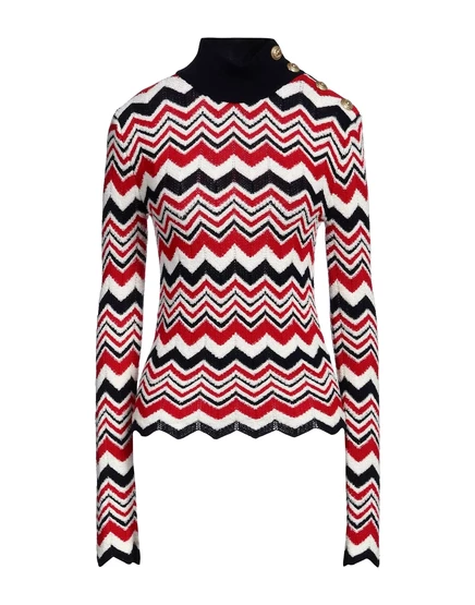 Женская водолазка Balmain, красная