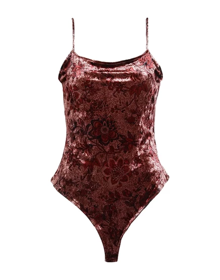 Женское боди Guess JADR синельное, кирпичного цвета