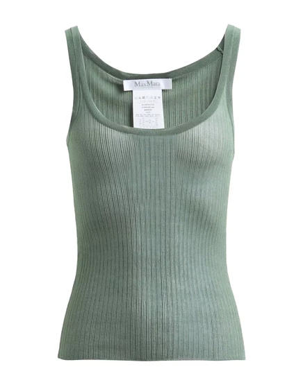 Женский топ Max Mara из шёлка, тёмно-зелёный