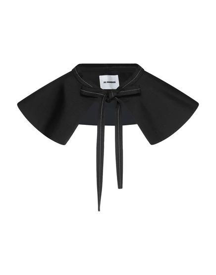 Женская накидка Jil Sander с завязкой, чёрная
