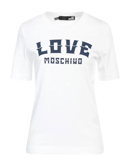 Женская футболка Love Moschino Lorenz_SP из хлопка, белая
