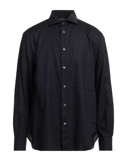 EMPORIO ARMANI Pубашка иссиня-чёрный